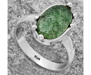 Natural Green Aventurine Ring size-8.5 SDR174138 R-1506, 9x14 mm