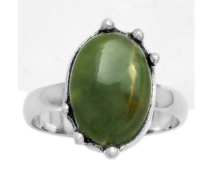 Natural Chrome Chalcedony Ring size-8 SDR174141 R-1506, 10x14 mm