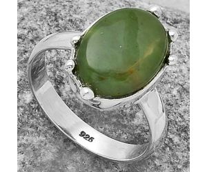 Natural Chrome Chalcedony Ring size-8 SDR174141 R-1506, 10x14 mm