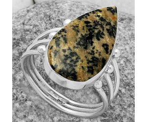 Natural Russian Honey Dendrite Opal Ring size-9 SDR174281 R-1003, 12x23 mm