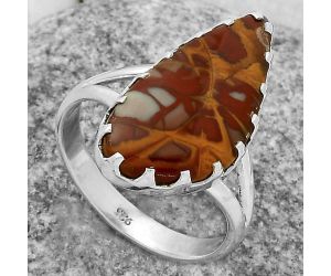 Natural Noreena Jasper Ring size-8.5 SDR174300 R-1210, 11x22 mm