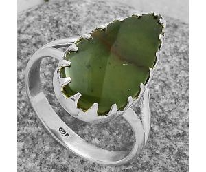 Natural Chrome Chalcedony Ring size-9 SDR174330 R-1210, 11x22 mm