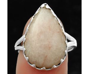 Natural Pink Scolecite Ring size-9 SDR174337 R-1210, 14x21 mm