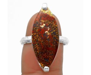 Natural Red Moss Agate Ring size-7.5 SDR174351 R-1089, 11x26 mm