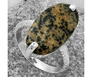 Natural Russian Honey Dendrite Opal Ring size-8.5 SDR174353 R-1089, 11x22 mm