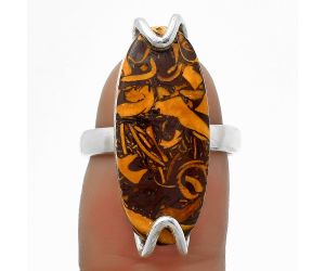 Coquina Fossil Jasper - India Ring size-6.5 SDR174369 R-1479, 11x25 mm