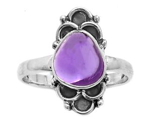 Natural Amethyst Cab - Brazil Ring size-7 SDR174465 R-1104, 8x9 mm