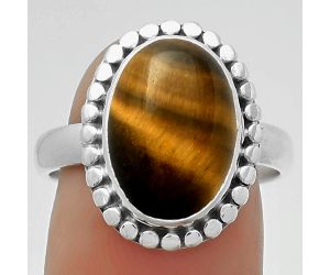 Natural Tiger Eye - Africa Ring size-8.5 SDR174549 R-1071, 10x14 mm