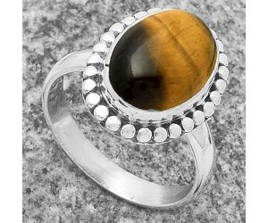 Natural Tiger Eye - Africa Ring size-8.5 SDR174549 R-1071, 10x14 mm