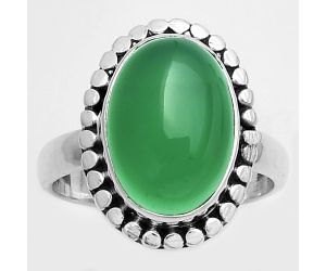 Natural Green Onyx Ring size-7.5 SDR174553 R-1071, 10x14 mm