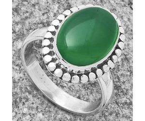 Natural Green Onyx Ring size-7.5 SDR174553 R-1071, 10x14 mm