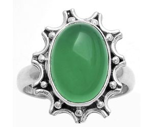 Natural Green Onyx Ring size-8.5 SDR174692 R-1189, 10x14 mm