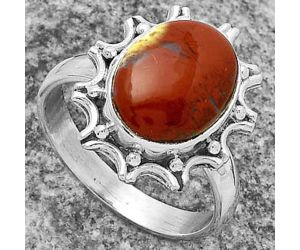 Natural Red Moss Agate Ring size-9 SDR174697 R-1189, 10x14 mm