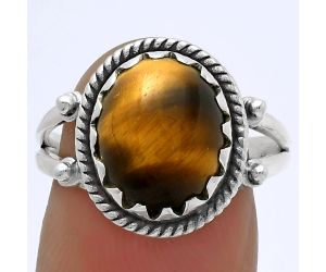 Natural Tiger Eye - Africa Ring size-8 SDR174818 R-1474, 10x12 mm