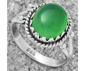 Natural Green Onyx Ring size-8.5 SDR174825 R-1474, 10x12 mm