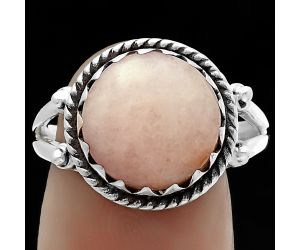 Natural Pink Scolecite Ring size-9 SDR174860 R-1474, 12x12 mm