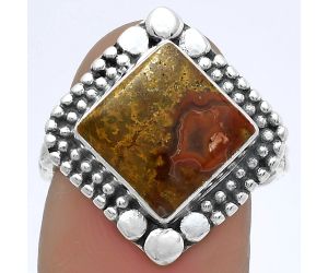Natural Rare Cady Mountain Agate Ring size-8 SDR174890 R-1154, 10x10 mm
