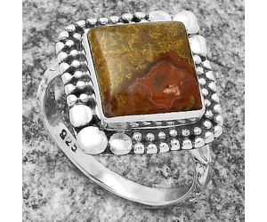 Natural Rare Cady Mountain Agate Ring size-8 SDR174890 R-1154, 10x10 mm
