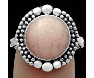 Natural Pink Scolecite Ring size-8 SDR174907 R-1154, 12x12 mm