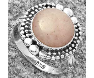 Natural Pink Scolecite Ring size-8 SDR174907 R-1154, 12x12 mm