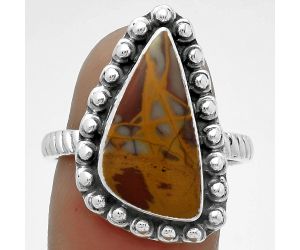 Natural Noreena Jasper Ring size-8.5 SDR175025 R-1124, 9x18 mm
