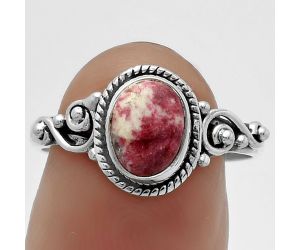 Natural Pink Thulite - Norway Ring size-8 SDR175131 R-1238, 6x8 mm