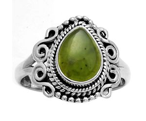 Natural Chrome Chalcedony Ring size-7 SDR175175 R-1282, 7x9 mm