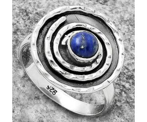 Spiral - Natural Lapis - Afghanistan Ring size-8 SDR175281 R-1361, 5x5 mm