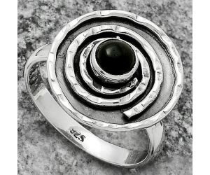 Spiral - Natural Black Onyx - Brazil Ring size-7 SDR175289 R-1361, 5x5 mm