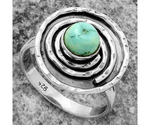 Spiral - Natural Turquoise Magnesite Ring size-8 SDR175294 R-1361, 6x6 mm