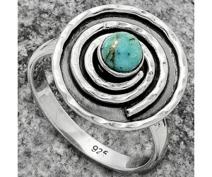 Spiral - Natural Copper Blue Turquoise Ring size-9 SDR175299 R-1361, 5x5 mm