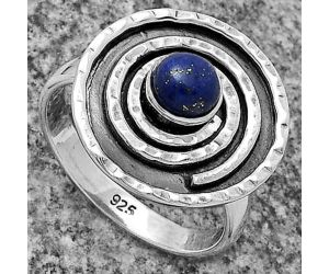 Spiral - Natural Lapis - Afghanistan Ring size-7 SDR175307 R-1361, 5x5 mm