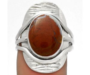 Natural Red Moss Agate Ring size-9 SDR175346 R-1402, 11x14 mm