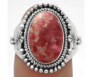 Natural Pink Thulite - Norway Ring size-8 SDR175366 R-1424, 10x14 mm