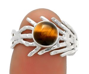 Natural Tiger Eye - Africa Ring size-8.5 SDR175430 R-1401, 7x7 mm