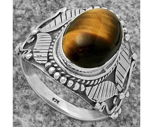 Southwest Style - Tiger Eye - Africa Ring size-8 SDR175470 R-1507, 10x14 mm