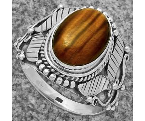 Southwest Style - Tiger Eye - Africa Ring size-9 SDR175477 R-1507, 10x14 mm