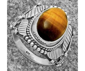 Southwest Style - Tiger Eye - Africa Ring size-7.5 SDR175497 R-1507, 10x14 mm