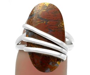 Natural Red Moss Agate Ring size-7.5 SDR175510 R-1444, 13x23 mm