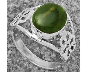 Natural Chrome Chalcedony Ring size-8 SDR175519 R-1497, 10x12 mm