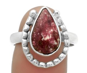 Natural Pink Thulite - Norway Ring size-9 SDR175520 R-1518, 9x14 mm