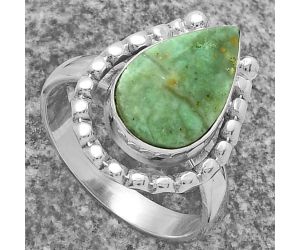 Natural Chrome Chalcedony Ring size-8.5 SDR175521 R-1518, 9x15 mm