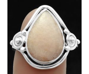 Natural Pink Scolecite Ring size-8 SDR175534 R-1315, 12x17 mm