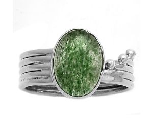 Natural Green Aventurine Ring size-9 SDR175542 R-1492, 9x12 mm