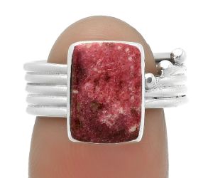 Natural Pink Thulite - Norway Ring size-7 SDR175552 R-1492, 8x12 mm