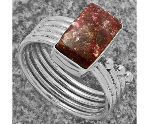 Natural Pink Thulite - Norway Ring size-7 SDR175555 R-1492, 7x12 mm