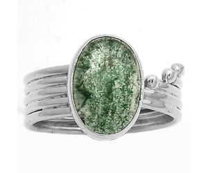 Natural Green Aventurine Ring size-8 SDR175557 R-1492, 9x13 mm