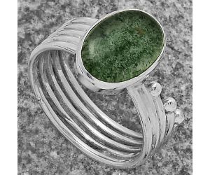 Natural Green Aventurine Ring size-8 SDR175557 R-1492, 9x13 mm