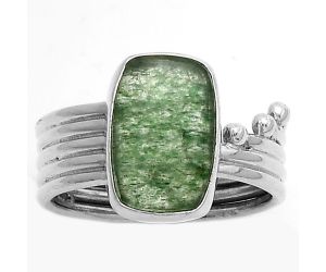 Natural Green Aventurine Ring size-7 SDR175558 R-1492, 8x12 mm