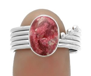 Natural Pink Thulite - Norway Ring size-9 SDR175563 R-1492, 8x11 mm